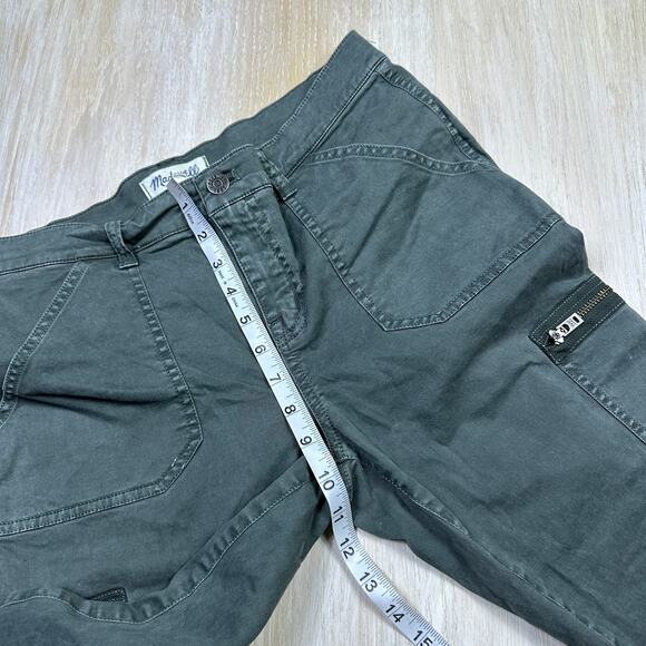 Madewell Army Green Cargo Skinny Ankle Utility Fatigue Pants Zip Pockets 30 - Picture 12 of 16